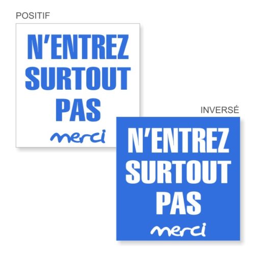 Signalétique covid 19 n'entrez surtout pas ici danger