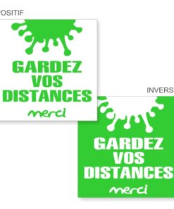 Sticker sécurité sanitaire gardez vos distances