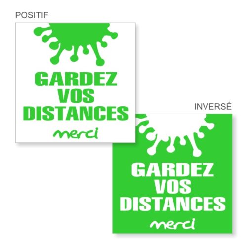 Sticker sécurité sanitaire gardez vos distances