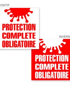 Sticker signalétique coronavirus protection