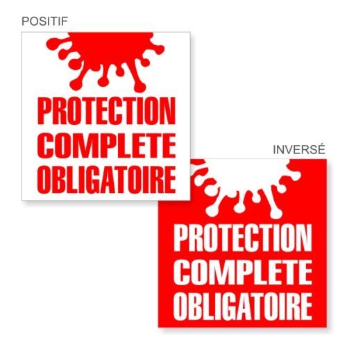 Sticker signalétique coronavirus protection