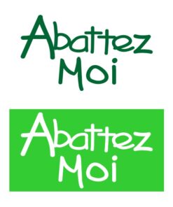 Sticker abattez-moi pour le couvercle des wc