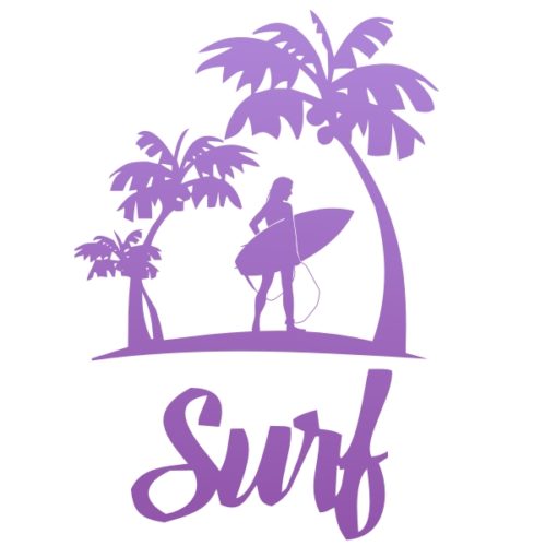 Sticker style surf pour porte