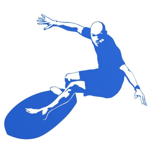 Sticker surfeur sur la vague