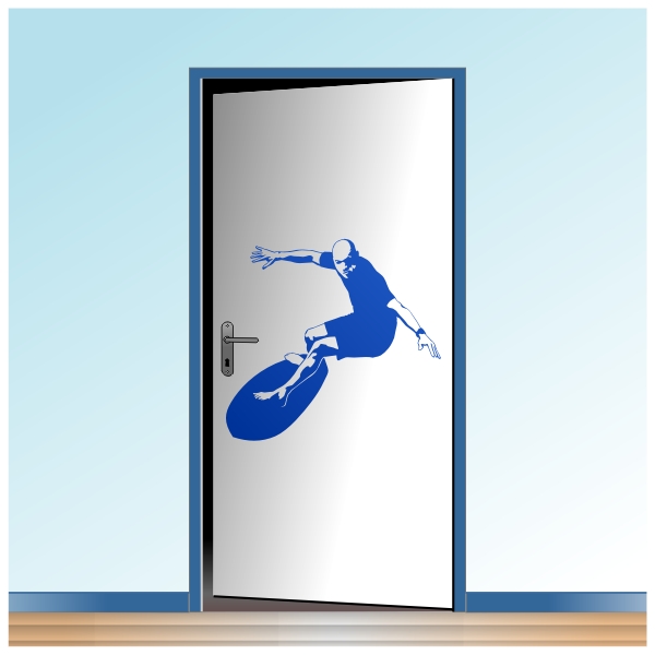 Sticker surfeur pour la décoration des portes