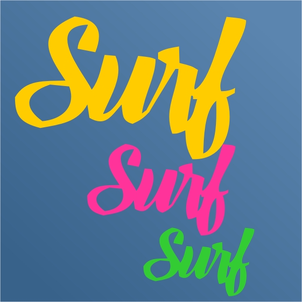 Stickers Surf textes et typographies