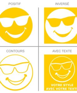 Sticker smiley au soleil