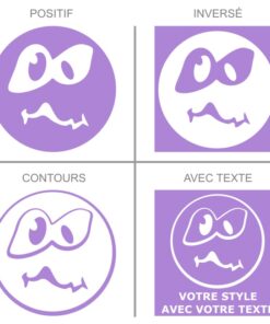 Smiley débile, stickers smiley humour