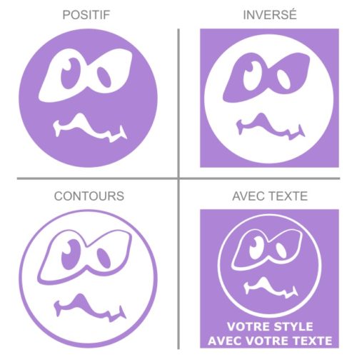 Smiley débile, stickers smiley humour