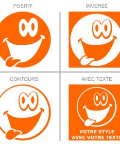 Smiley gourmand, stickers smiley humour