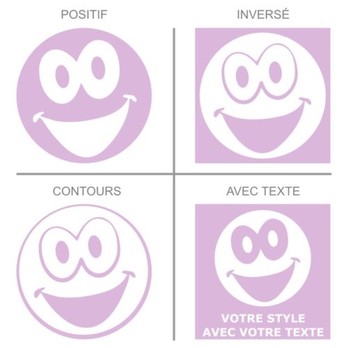 Smiley ravi, stickers smiley humour