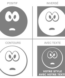 Smiley sérieux, stickers smiley humour