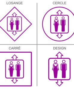 Sticker ou panneau accès ascenseur