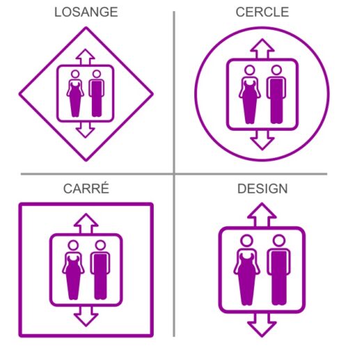 Sticker ou panneau accès ascenseur