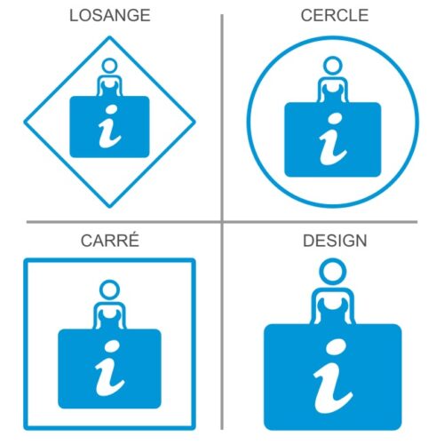Sticker signalétique pour bureau informations