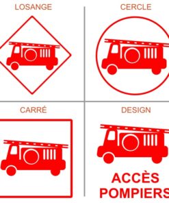 Sticker ou panneau Signalétique sécurité - Accès pompiers