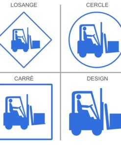 Stickers Signalétique professionnelle attention activité engins
