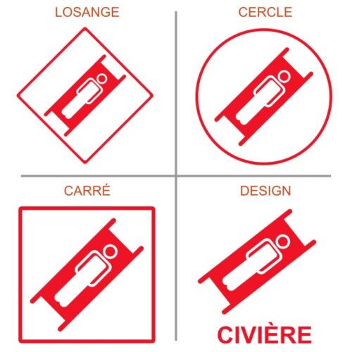 Sticker ou panneau Signalétique sécurité - Civière