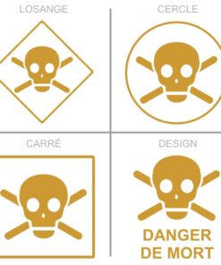 Sticker ou panneau Signalétique sécurité - Danger de mort