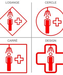 Stickers Signalétique professionnelle douche de décontamination obligatoire