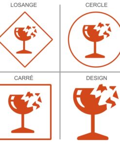 Stickers Signalétique professionnelle attention objets fragiles