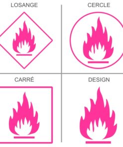 Stickers Signalétique attention produits inflammables