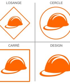 Stickers Signalétique casque de protection obligatoire