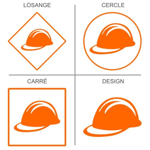 Stickers Signalétique casque de protection obligatoire