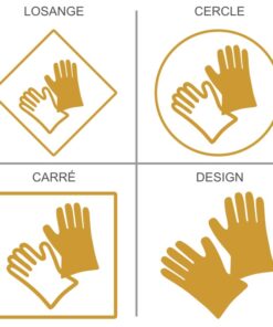 Stickers Signalétique pour la protection des mains