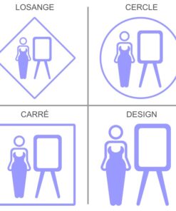 Sticker de signalétique professionnelle salle de briefing femme