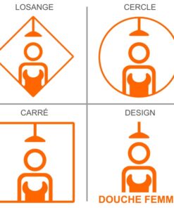Sticker ou panneau Signalétique sanitaires - Douche femmes