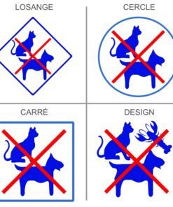 Sticker ou panneau Signalétique  Animaux interdits