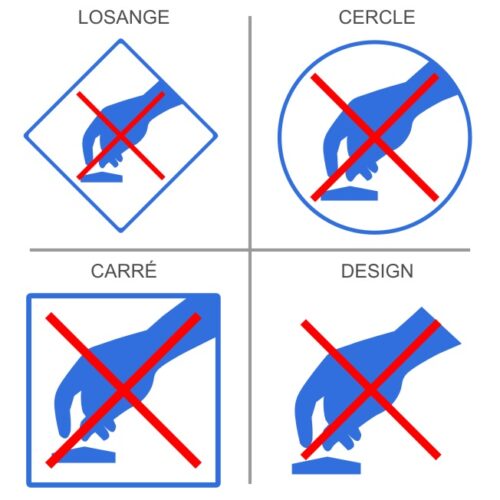 Sticker ou panneau Signalétique Ramassage interdit