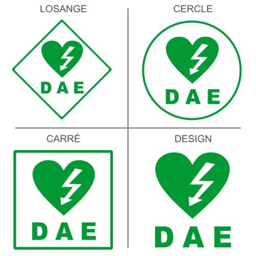 Sticker ou panneau Signalétique médicale Défibrillateur