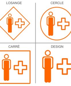 Sticker ou panneau Signalétique Infirmerie - Modèle masculin