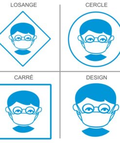 Sticker ou panneau Signalétique Médicale Masque obligatoire