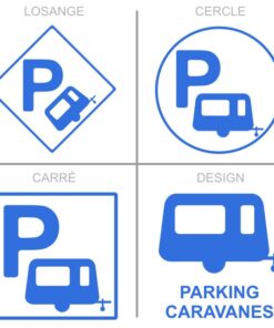 Sticker ou panneau Signalétique stationnement - Parking caravanes