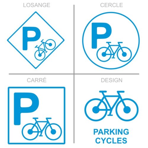 Sticker ou panneau Signalétique stationnement - Parking cycles