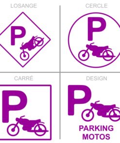 Sticker ou panneau Signalétique stationnement - Parking motos