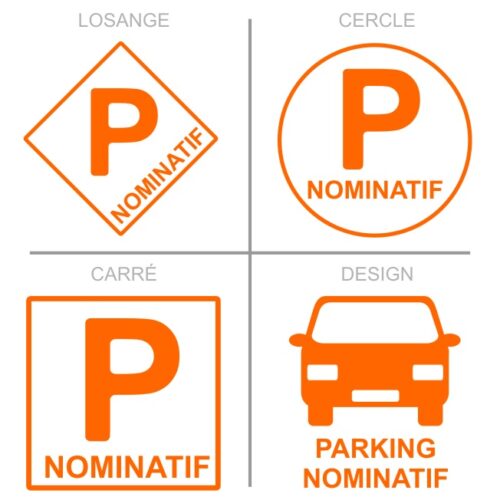 Sticker ou panneau Signalétique stationnement - Parking nominatif