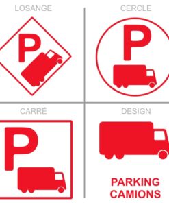 Sticker ou panneau Signalétique stationnement - Parking poids-lourds