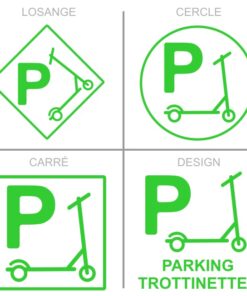 Sticker ou panneau Signalétique stationnement - Parking trottinettes