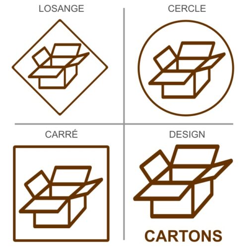 Signalétique professionnelle recyclage des cartons