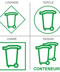 Signalétique professionnelle conteneur à déchets