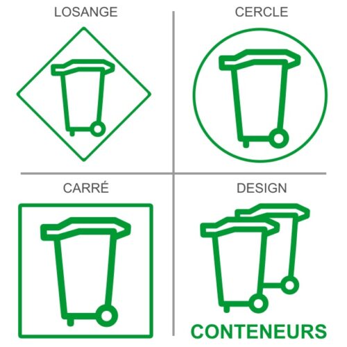 Signalétique professionnelle conteneur à déchets