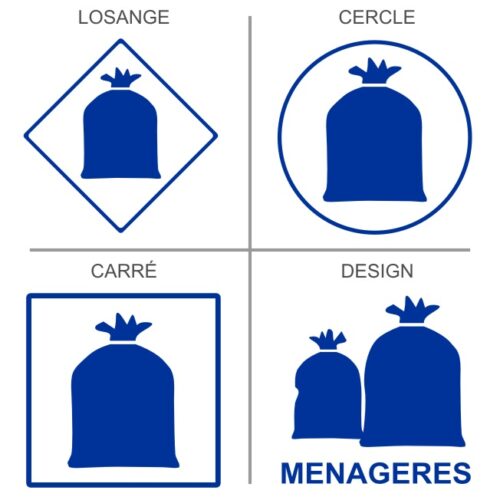Signalétique professionnelle Recyclage ordures ménagères