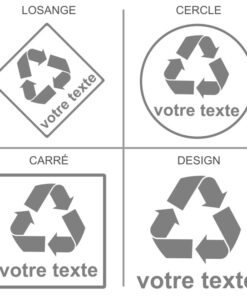 Signalisation professionnelle recyclage avec texte personnalisé