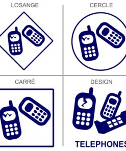 Signalisation professionnelle pour le recyclage et le tri sélectif des téléphones