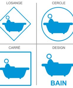 Sticker ou panneau Signalétique sanitaires - Salle de Bain