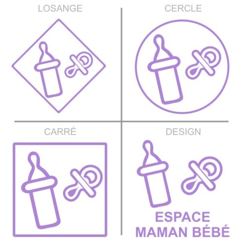 Sticker ou panneau Signalétique services - Maman bébé